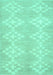 Machine Washable Solid Turquoise Modern Area Rugs, wshcon385turq