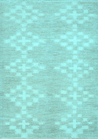 Solid Light Blue Modern Rug, con385lblu