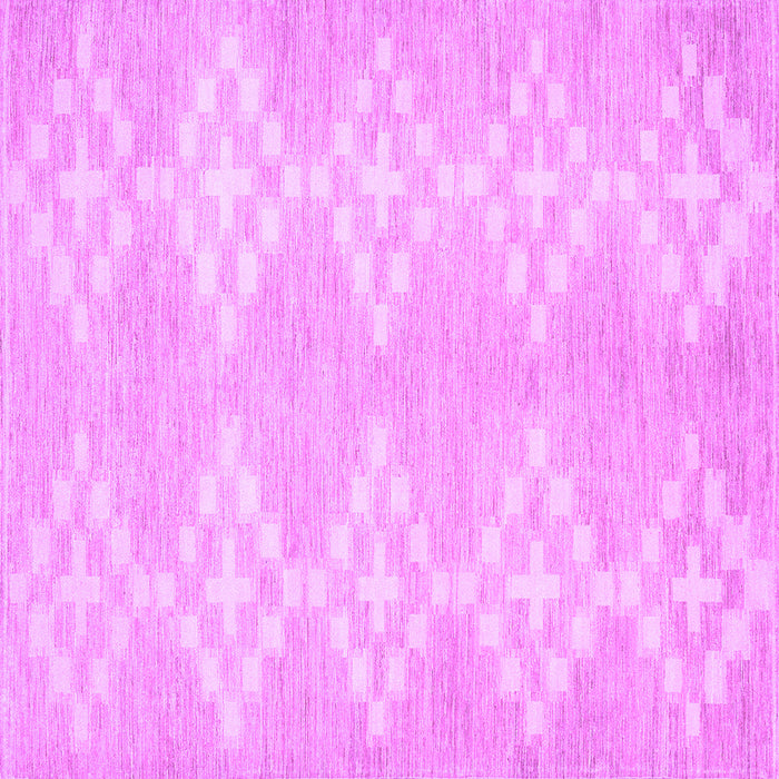 Square Machine Washable Solid Purple Modern Area Rugs, wshcon385pur