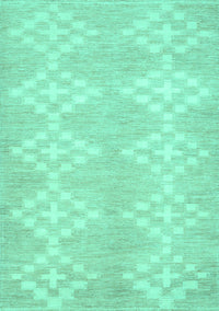 Solid Turquoise Modern Rug, con385turq