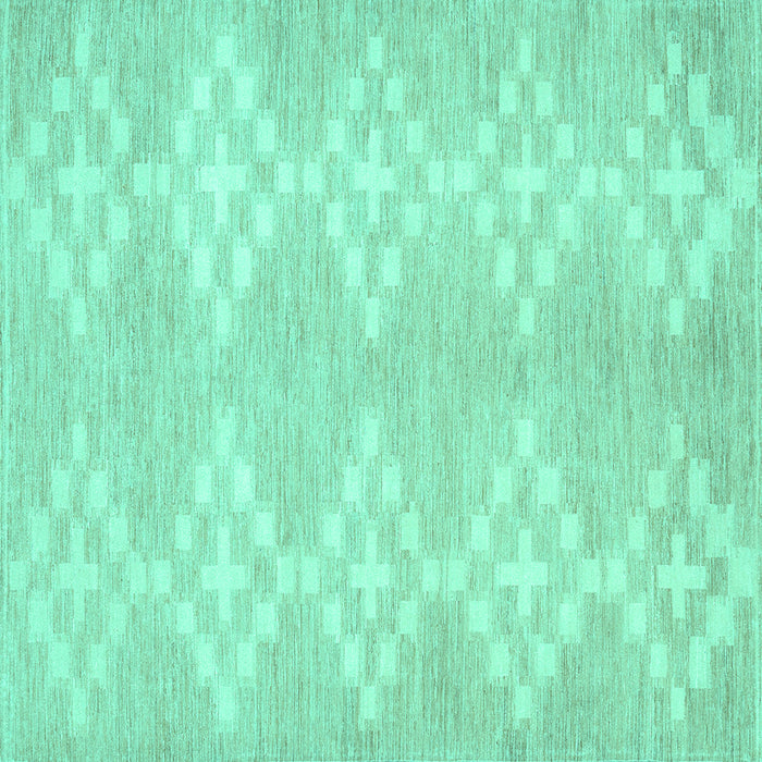 Square Solid Turquoise Modern Rug, con385turq