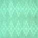 Square Solid Turquoise Modern Rug, con385turq