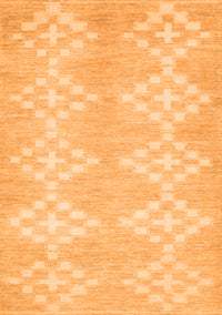 Solid Orange Modern Rug, con385org