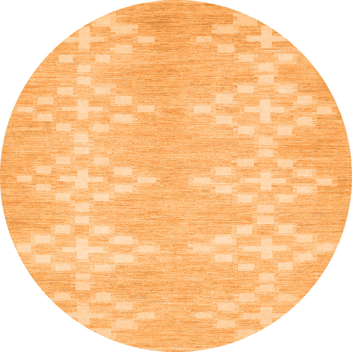 Square Solid Orange Modern Rug, con385org