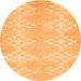 Square Solid Orange Modern Rug, con385org