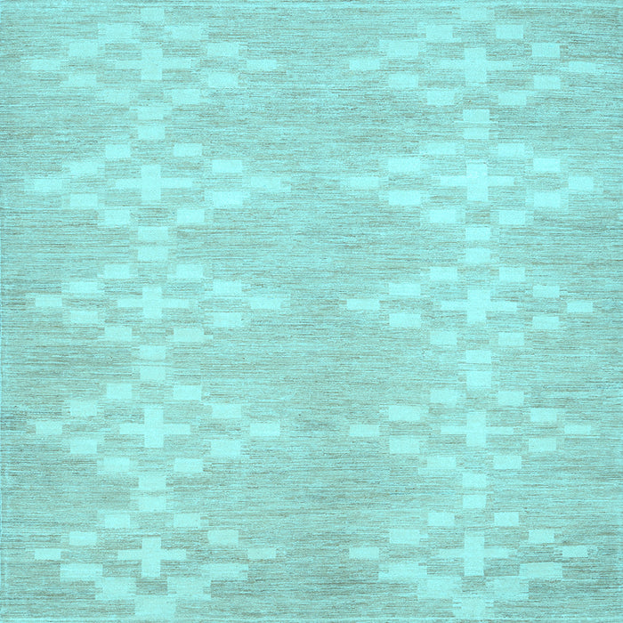 Square Solid Light Blue Modern Rug, con385lblu