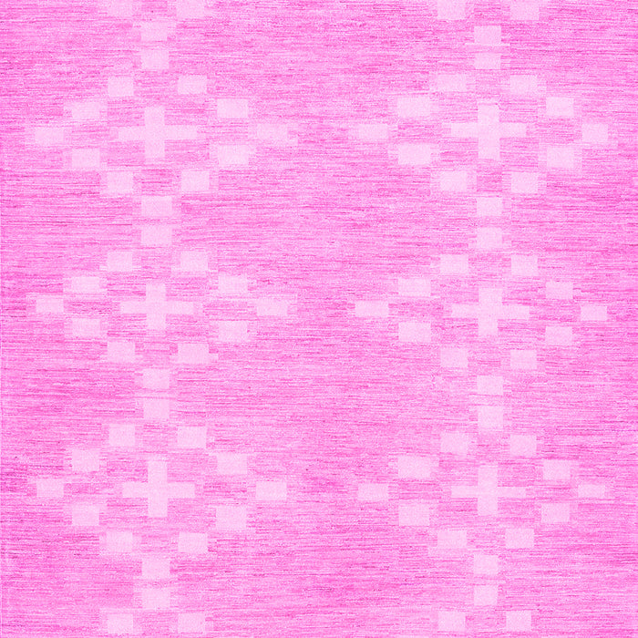 Machine Washable Solid Pink Modern Rug, wshcon385pnk