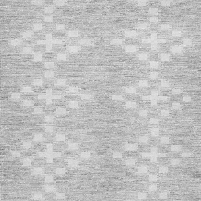 Serging Thickness of Machine Washable Solid Gray Modern Rug, wshcon385gry