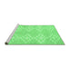 Sideview of Machine Washable Solid Emerald Green Modern Area Rugs, wshcon385emgrn