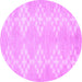 Round Solid Purple Modern Rug, con385pur