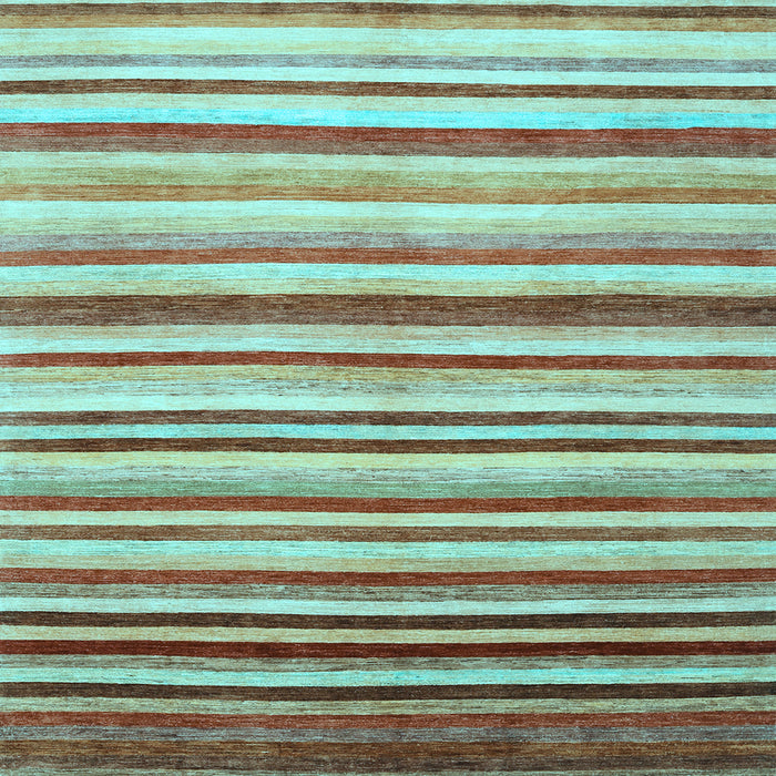 Square Abstract Light Blue Contemporary Rug, con386lblu