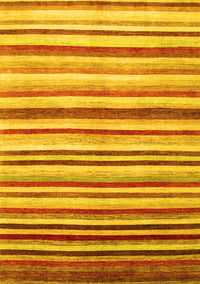 Abstract Yellow Contemporary Rug, con386yw