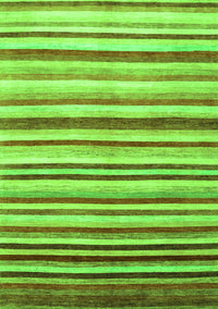 Abstract Green Contemporary Rug, con386grn