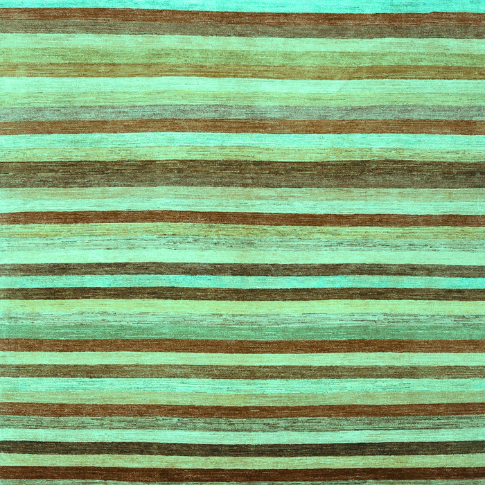 Machine Washable Abstract Turquoise Contemporary Area Rugs, wshcon386turq