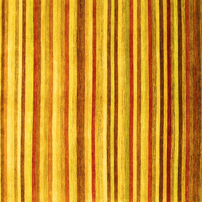 Square Abstract Yellow Contemporary Rug, con386yw