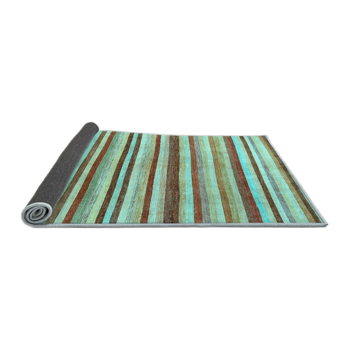 Sideview of Abstract Light Blue Contemporary Rug, con386lblu