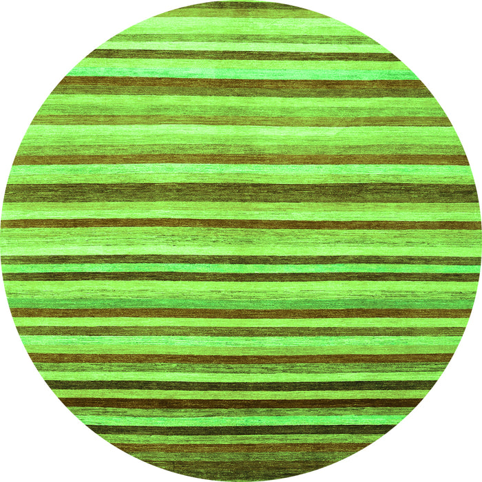 Square Abstract Green Contemporary Rug, con386grn
