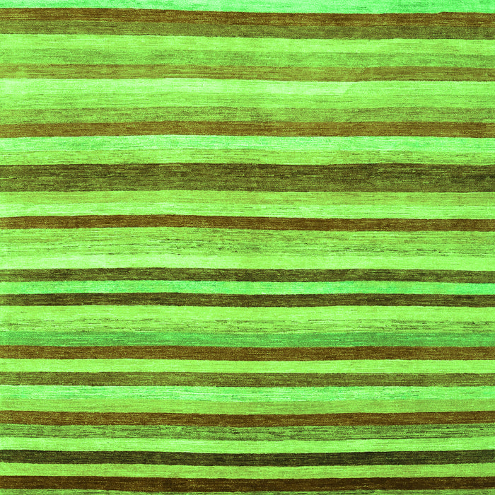 Serging Thickness of Machine Washable Abstract Green Contemporary Area Rugs, wshcon386grn