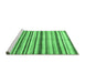 Sideview of Machine Washable Abstract Emerald Green Contemporary Area Rugs, wshcon386emgrn