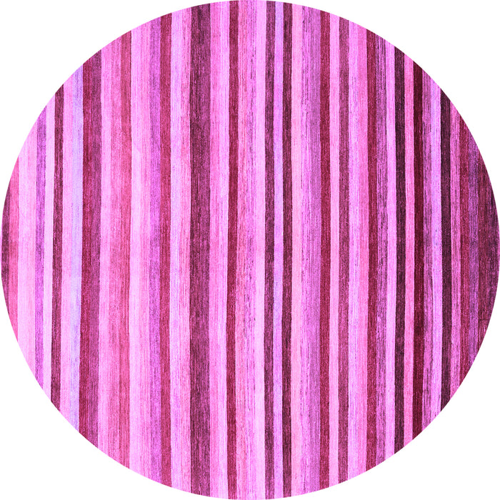 Round Abstract Purple Contemporary Rug, con386pur