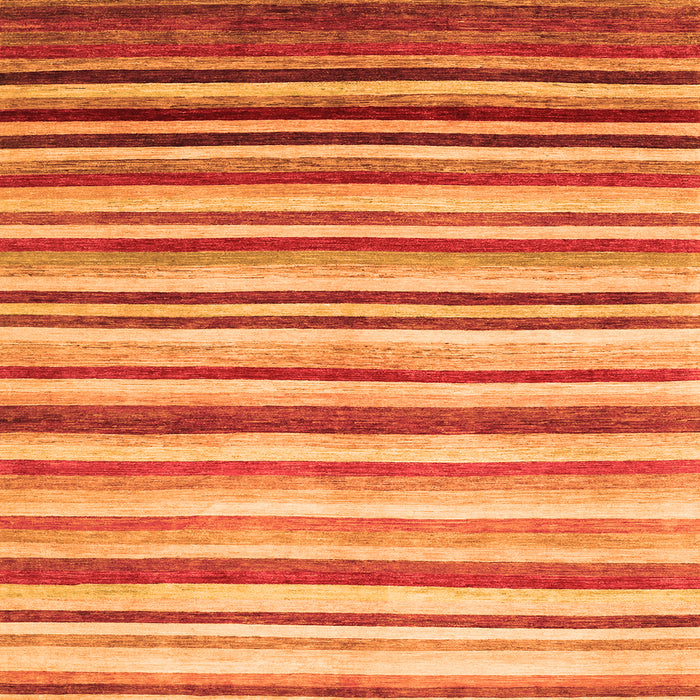 Serging Thickness of Abstract Orange Contemporary Rug, con386org