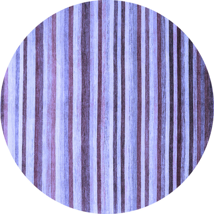 Round Machine Washable Abstract Blue Contemporary Rug, wshcon386blu
