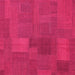 Square Patchwork Pink Transitional Rug, con387pnk