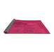 Sideview of Patchwork Pink Transitional Rug, con387pnk