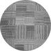 Square Abstract Gray Contemporary Rug, con388gry