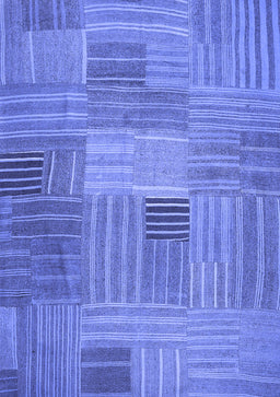 Abstract Blue Contemporary Rug, con388blu