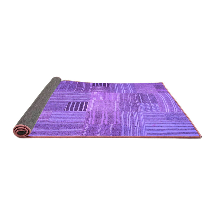 Sideview of Abstract Purple Contemporary Rug, con388pur