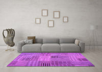 Machine Washable Abstract Pink Contemporary Rug, wshcon388pnk