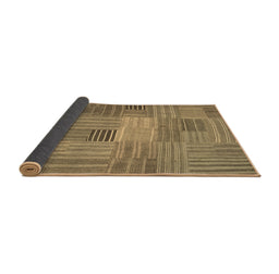 Sideview of Abstract Brown Contemporary Rug, con388brn