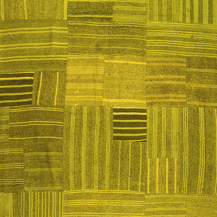 Abstract Yellow Contemporary Rug, con388yw