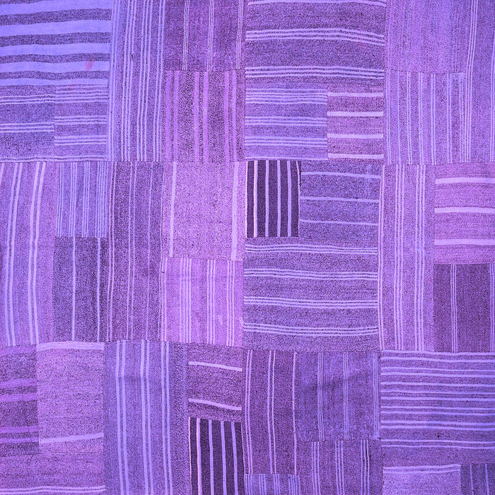 Square Machine Washable Abstract Purple Contemporary Area Rugs, wshcon388pur