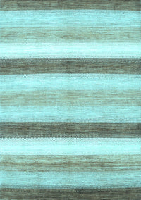 Abstract Light Blue Contemporary Rug, con389lblu