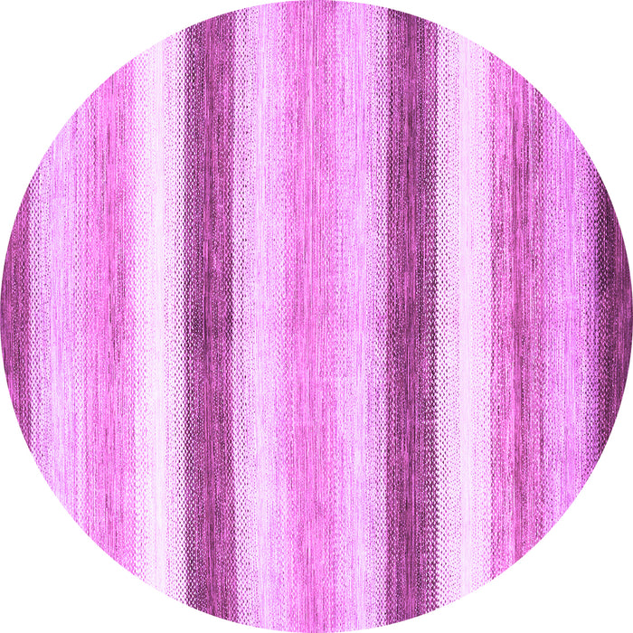 Round Abstract Purple Contemporary Rug, con389pur