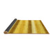 Sideview of Abstract Yellow Contemporary Rug, con389yw