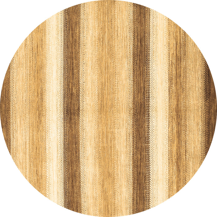 Round Abstract Brown Contemporary Rug, con389brn