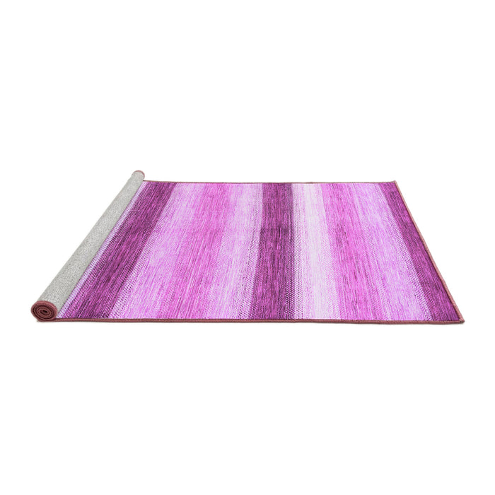 Sideview of Machine Washable Abstract Purple Contemporary Area Rugs, wshcon389pur