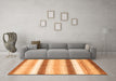 Machine Washable Abstract Orange Contemporary Area Rugs in a Living Room, wshcon389org