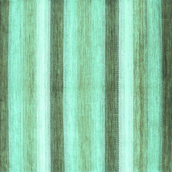Square Machine Washable Abstract Turquoise Contemporary Area Rugs, wshcon389turq