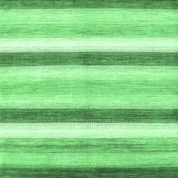Square Machine Washable Abstract Emerald Green Contemporary Area Rugs, wshcon389emgrn