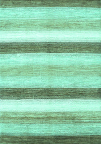 Abstract Turquoise Contemporary Rug, con389turq