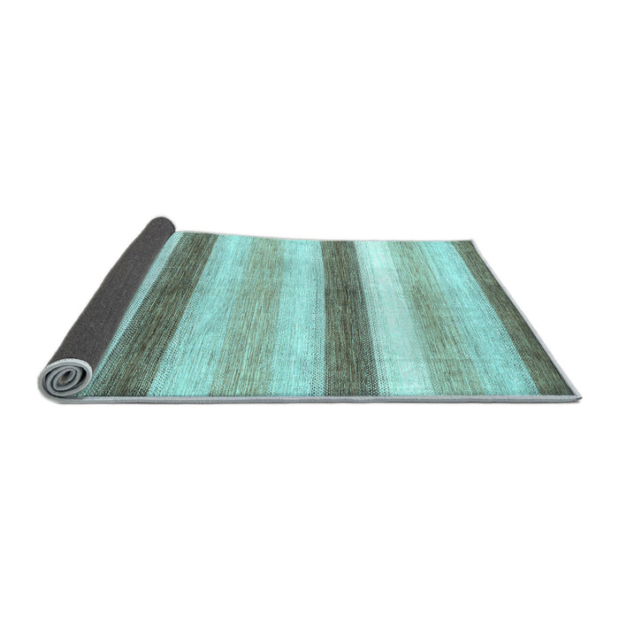 Sideview of Abstract Light Blue Contemporary Rug, con389lblu