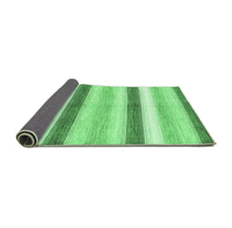 Sideview of Abstract Emerald Green Contemporary Rug, con389emgrn