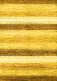 Abstract Yellow Contemporary Rug, con389yw