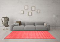 Machine Washable Abstract Red Contemporary Rug, wshcon38red