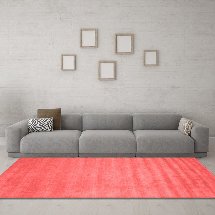 Contemporary Red Washable Rugs