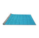 Sideview of Machine Washable Abstract Light Blue Contemporary Rug, wshcon38lblu